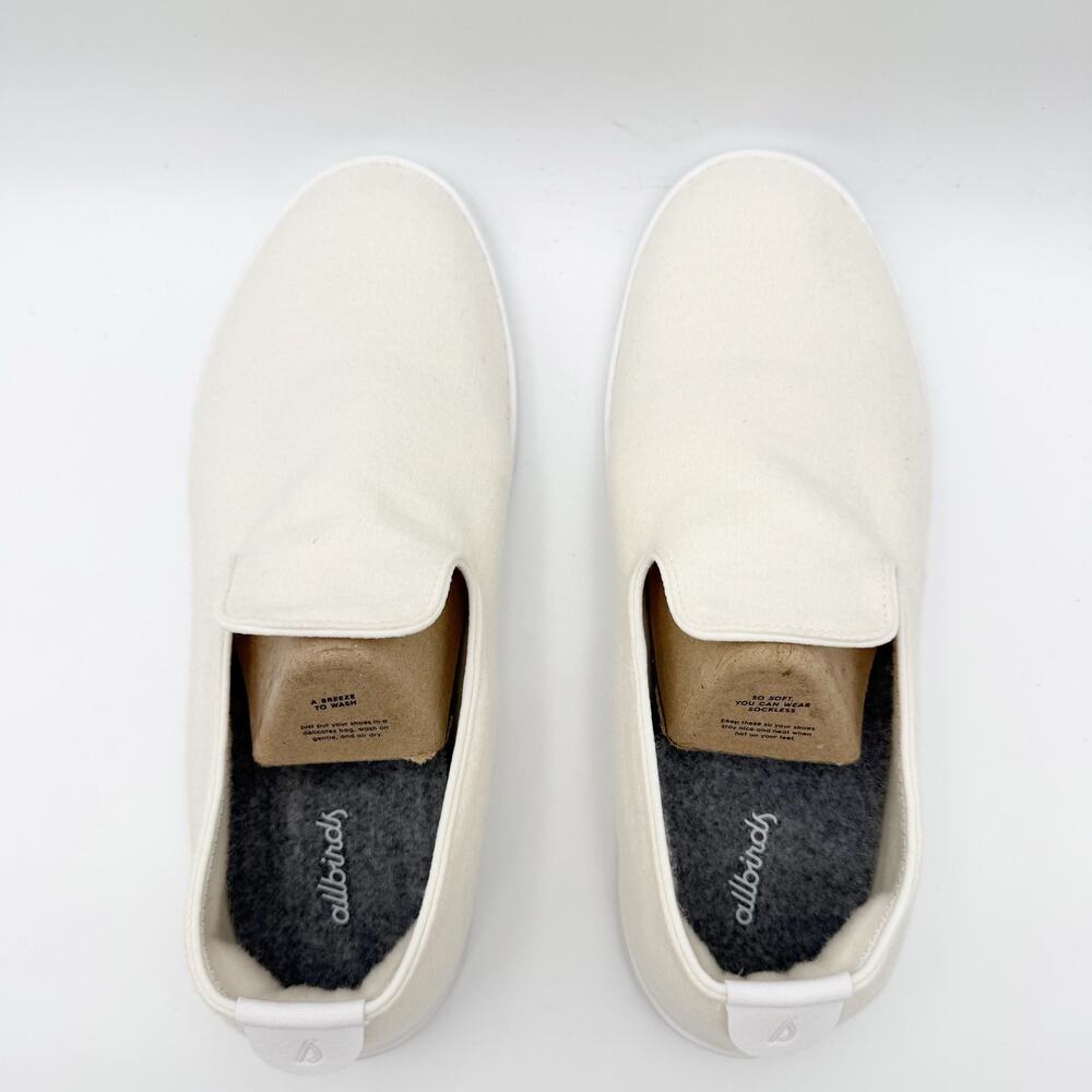 AllBirds Mens Wool Lounger Casual Sneakers Size 8 EU 40.5 White Slip On NIB - Picture 10 of 12